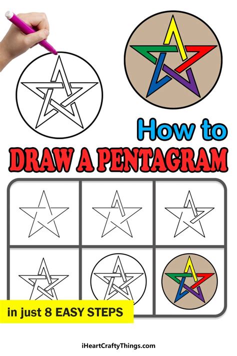 Pentagram Drawing How To Draw A Pentagram Step By Step