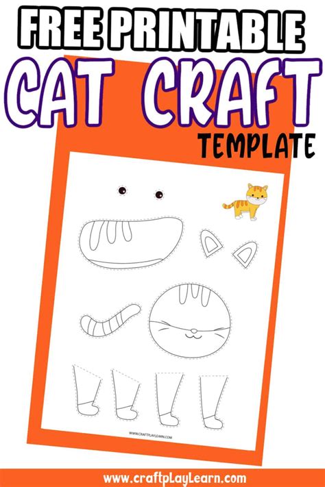 Printable Cat Template For Kids Craft Play Learn Cat Template