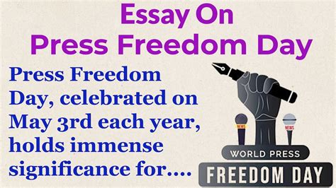 Essay On Press Freedom Day In English Short Essay On Press Freedom