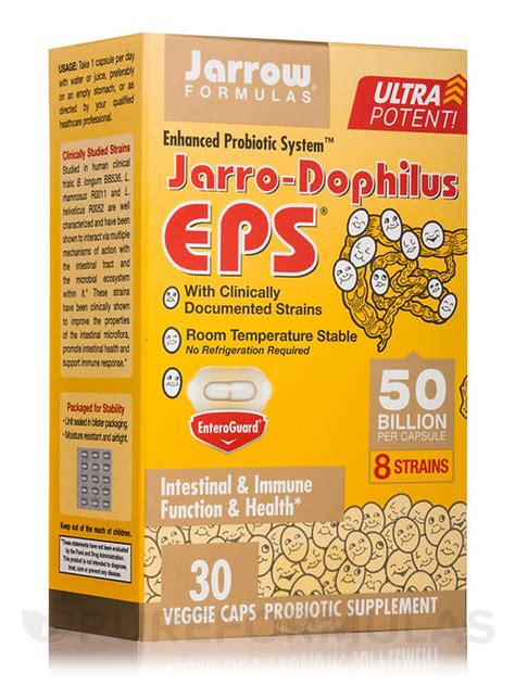 Jarro-Dophilus EPS 50 Billion 30 Capsules by Jarrow Formulas ...