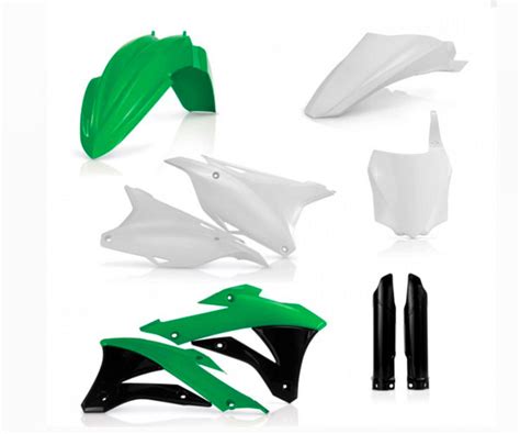 Full Kit De Pl Sticos Kawasaki Acerbis Verde Negro Blanco