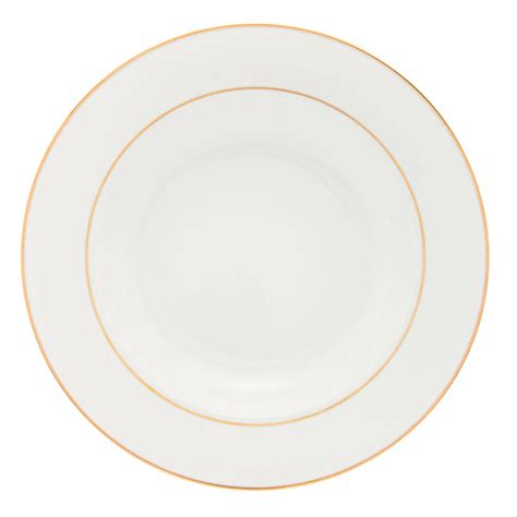 PRATO SOBREMESA AVULSO PORCELANA MÔNACO BORDA DOURADA WOLFF 19CM