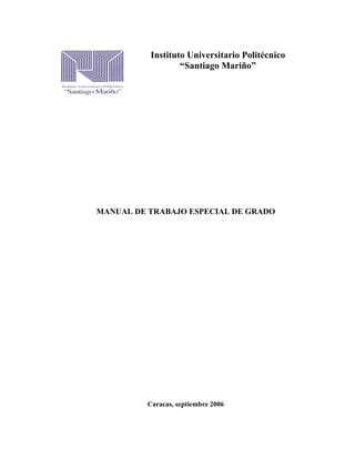 Manual De Trabajo Especial De Grado Pdf