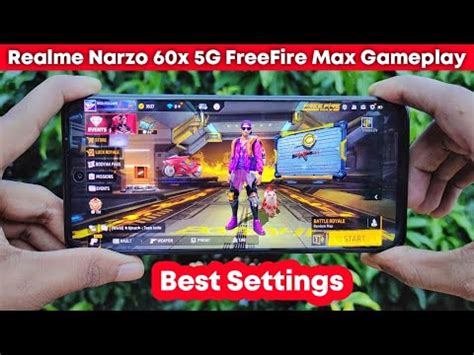 Realme Narzo 60x 5G FreeFire Max Gameplay Best Settings YouTube