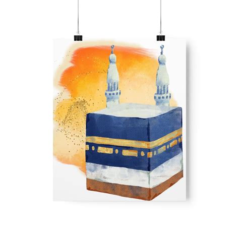 Golden Kaaba Print Etsy