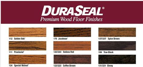 Duraseal Stain Colors Chart