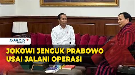 Potret Jokowi Jenguk Prabowo Usai Jalani Operasi Cedera Kaki Di Rsppn