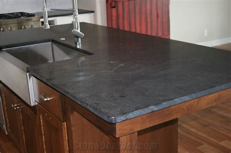 Kitchen Island Top With Negresco Honed Stone From United States