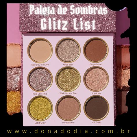 Paleta De Sombras Glitz List As Cores Variam Entre Cintilantes E