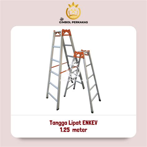 Jual Tangga Aluminium ENKEV Tinggi 1 25m Tangga Lipat Aluminium 2