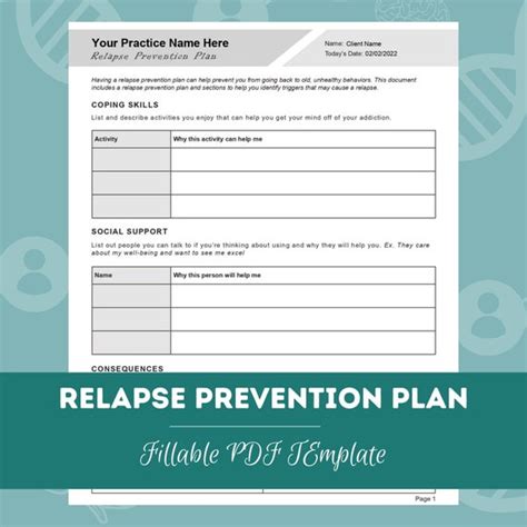 Stages Of Relapse Worksheets