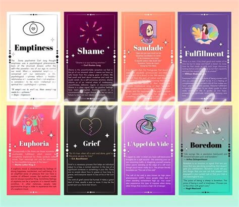 Printable Deck Of 60 Human Emotions Meditation Cards Use With Etsy In