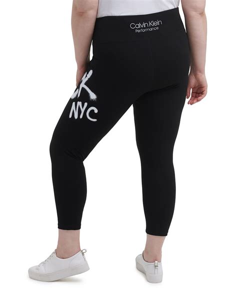 Calvin Klein Plus Size Logo 7 8 Leggings Macy S