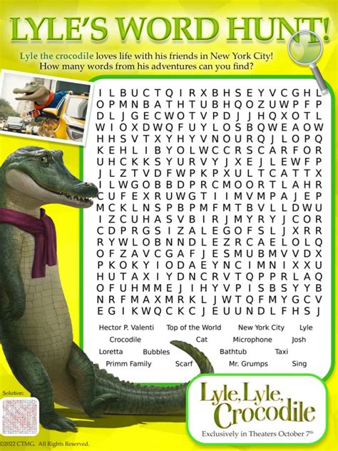 Lyle, Lyle, Crocodile Quotes and Review and Activity Pages