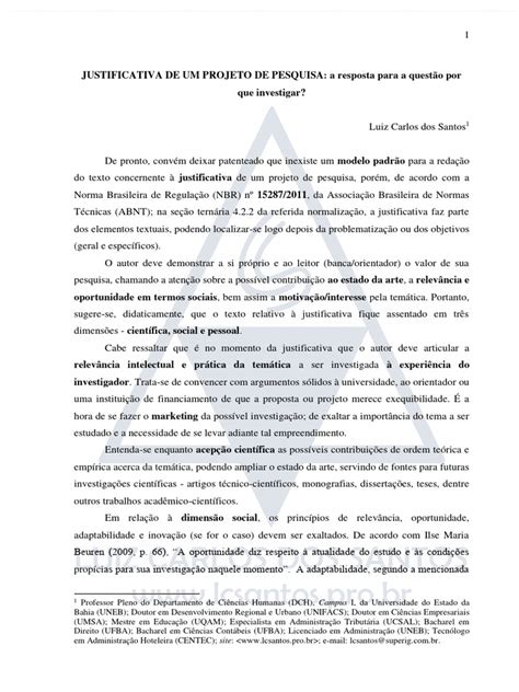 Justificativa Projeto De Pesquisa - Justificativa em Projetos de Pesquisa | PDF | Science | Estado