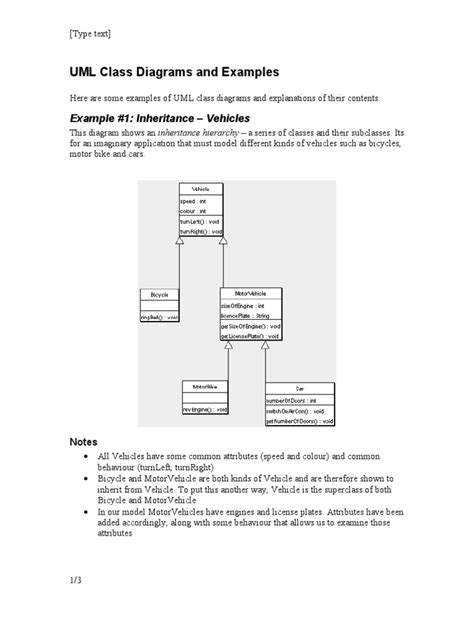 Class Diagram Examples Pdf Inheritance Object Oriented Programming Class Computer