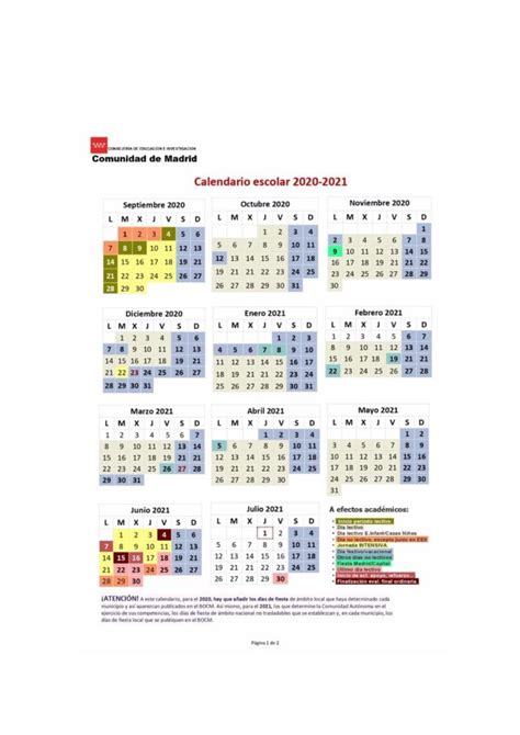 Calendario Escolar Ampa Ceipso Adolfo Suarez