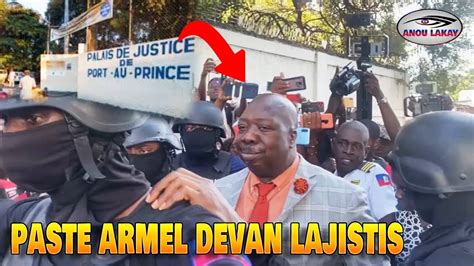 Yo Resi Pran Towo A Paste Armel Lafleur Devan Lajistis Nan Pake