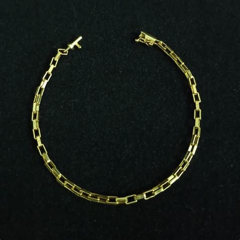 Pulseira Tijolinho Banhado A Ouro 18k Shopee Brasil