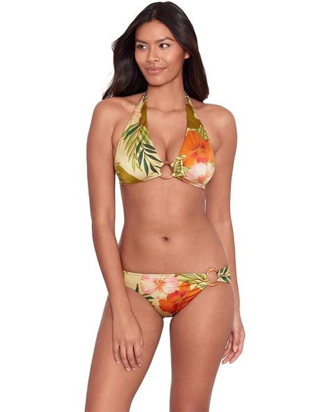 Womens Lauren Ralph Lauren Island Tropical Rattan Ring Halter Top