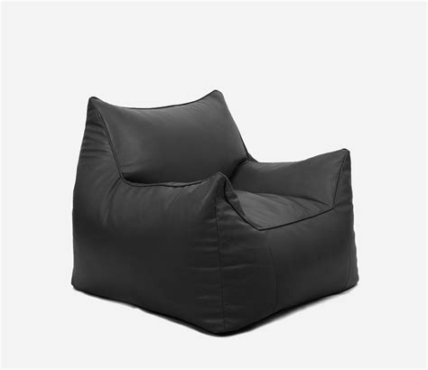 Buy Fort Faux Leather Bean Bag Filled With Beans Black Xxxl At 50 Off Online Wooden Street