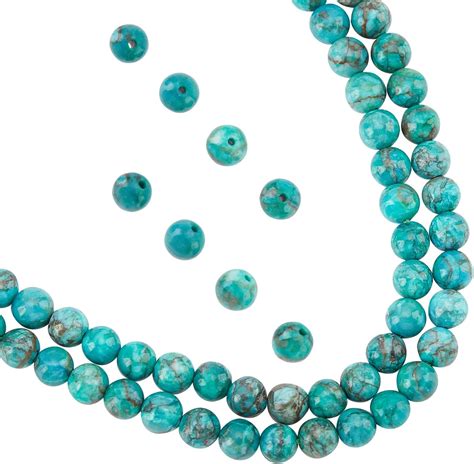 Nbeads Environ Pcs Perles De Turquoise Africaine Naturelle Mm