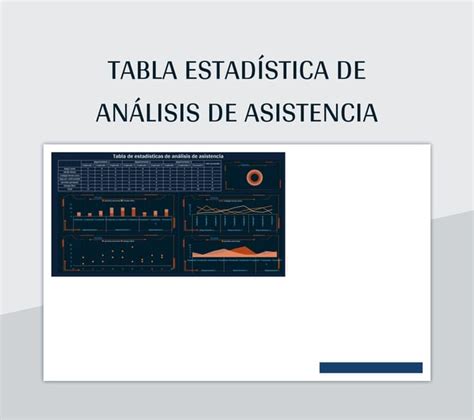 Plantilla de Formato Excel Tabla Estadística De Análisis De Asistencia