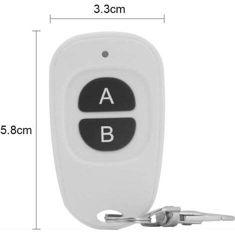 2 Clés Transmetteur Relais Sans Fil RF Télécommande 433 MHz Distance