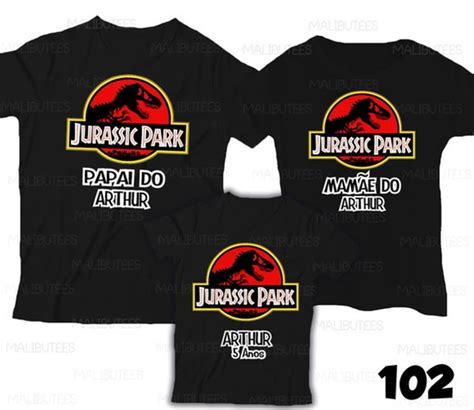 Camiseta Jurassic Park Aniversario Com 7 Elo7