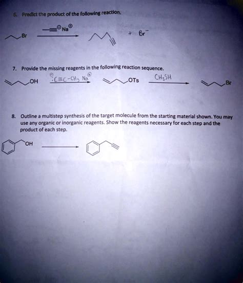 SOLVED Predlct Che Product Of The Following Reaction Provide The