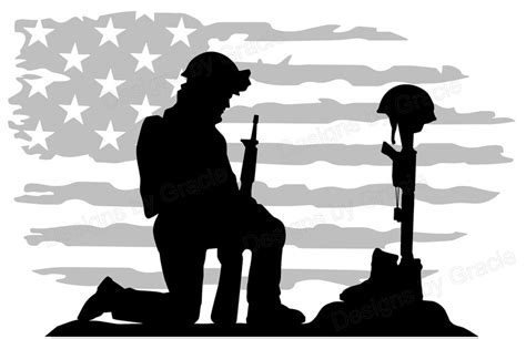 Soldier Kneeling Png Svg  Printable Art Sublimation Etsy