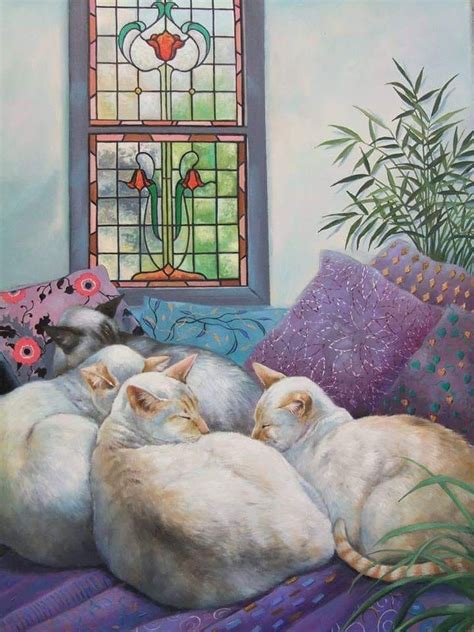 Gatti Dipinti Margaret Slape Phillips Arte Del Gatto Gatti