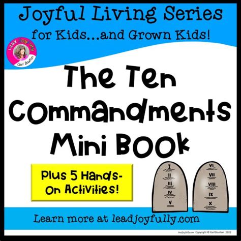 Ten Commandments Mini Book With Five Hands On Activities Joyful Living