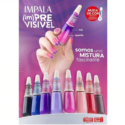 Impala Kit C Un De Esmaltes Cole O Imprevis Vel Muda De Cor C Frio E