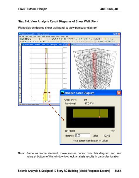 Etabs Example Rc Building Seismic Load Response Pdf