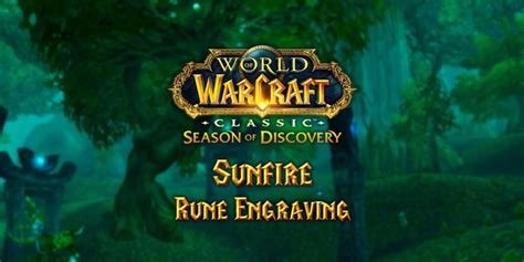 Sunfire Rune Season Of Discovery Sod Warcraft Tavern