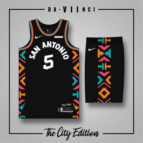 San Antonio Spurs X Nike City Edition Concept Daviinci Best Basketball Jersey Design