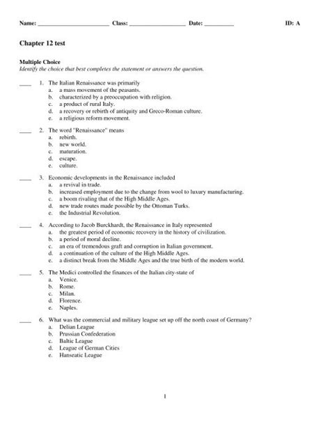 Chapter 12 Test Arlington Public Schools