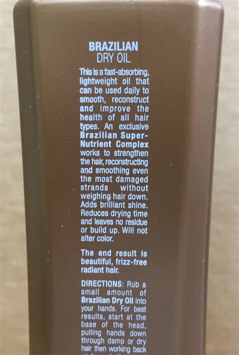 Brazilian Blowout Dry Oil Oz Ebay