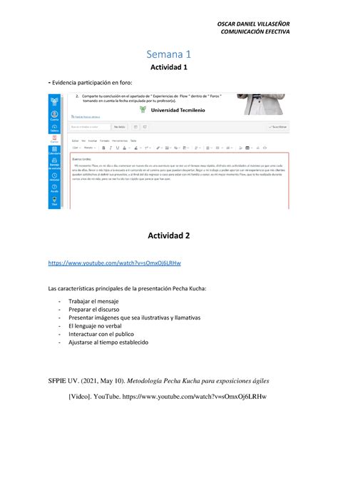 Evidencia semana 1 OSCAR DANIEL VILLASEÑOR COMUNICACIÓN EFECTIVA