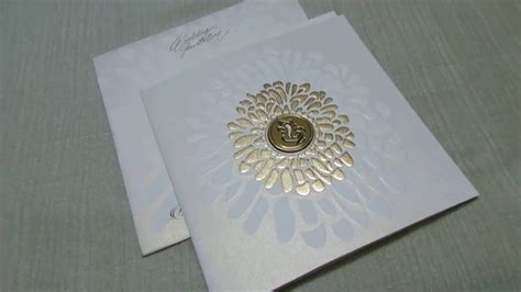 Gold Shine Ganesh Wedding Card Wc 146 Youtube