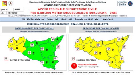 Maltempo Allerta Gialla In Sicilia Previsti Temporali E Raffiche Di Vento