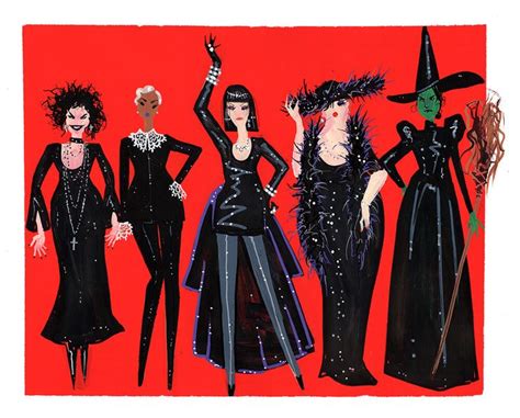 Witches In Black Fashion Illustration Pidgin Doll Black Fashion