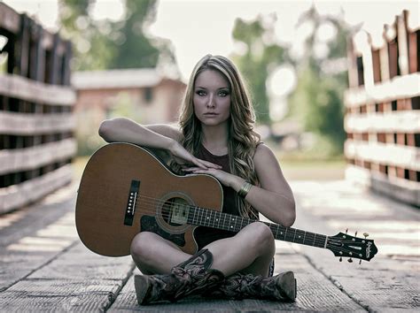 Country Girl With Guitar Photograph By Daniel Hagerman