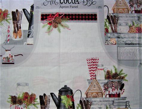 Hot Cocoa Apron Panel Wilmington Fabrics One Of A Kind Girlfriend Gift
