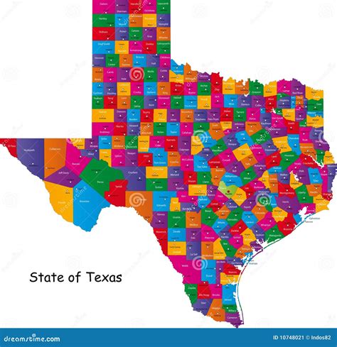 State Of Texas Stock Vector Illustration Of Detail District 10748021