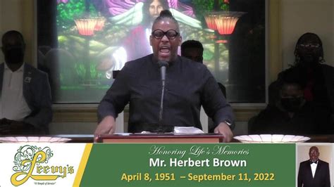 Mr Herbert Brown September 18 2022 Leevys Funeral Home Livestream