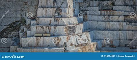 A White Marble Quarry In Apuan Alps Carrara Italy Stock Image Image