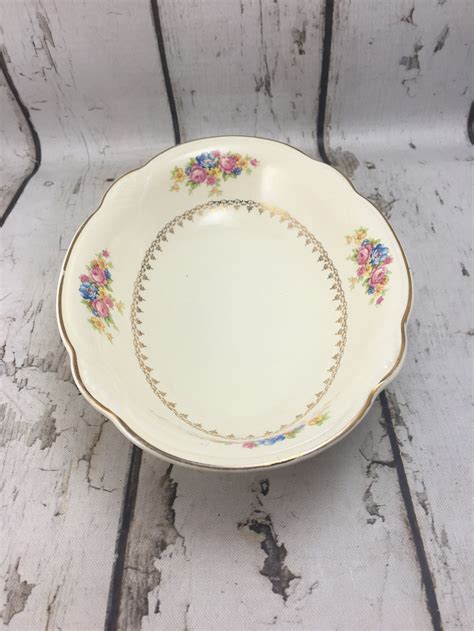 Vintage Homer Laughlin China Marigold Pattern Floral And Gold Etsy