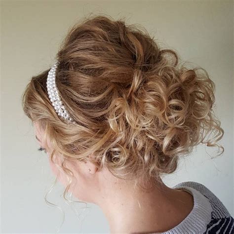 Messy Curly Wedding Updos